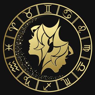 Golden gemini zodiac sign