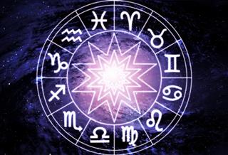 Horoscope circle in space