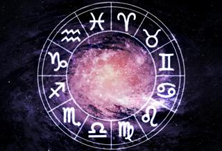 horoscope circle on space