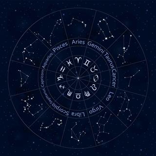 Set of horoscope constellation stars
