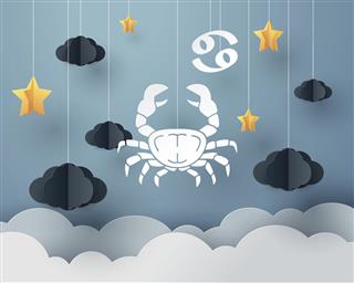 Cancer zodiac sign and horoscope concept