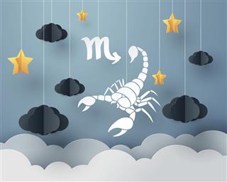 Scorpio zodiac sign and horoscope concept