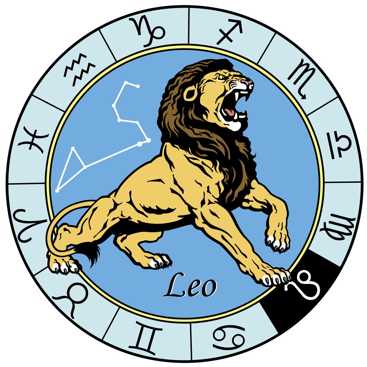 1200 487655069 Leo Zodiac Sign With Horoscope Circle 
