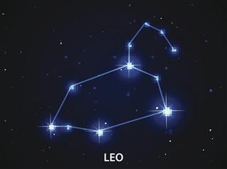 Zodiac leo constellation
