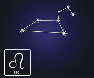 Leo Constellation And Leo Symbol
