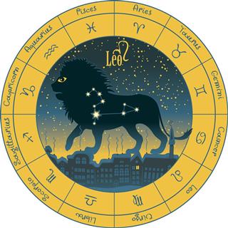 Leo with signs of the zodiac