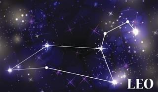 Leo constellation in sky