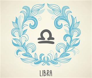 Zodiac sign libra with air element