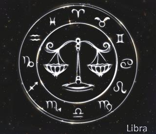 Glowing Astrology Zodiac Sign Libra