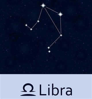 Zodiac sign libra and constellation