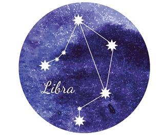 Libra constellation in circle