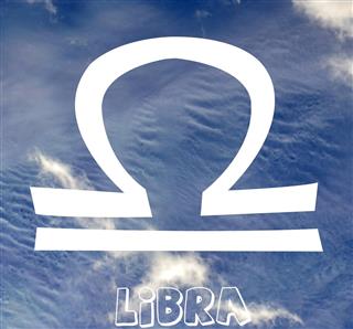 Libra zodiac sign with air element