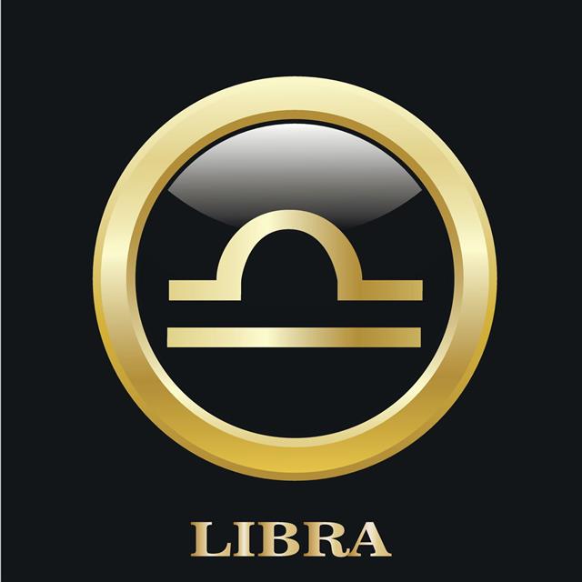 Libra Zodiac Sign In Circle Frame