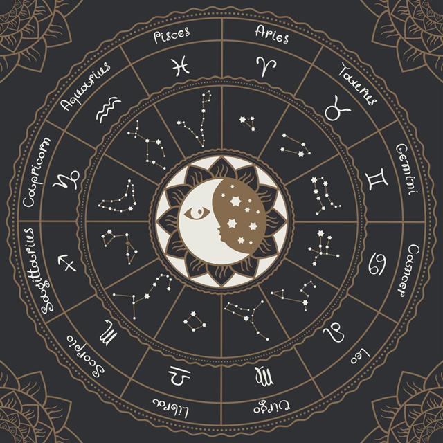 Zodiac with moon