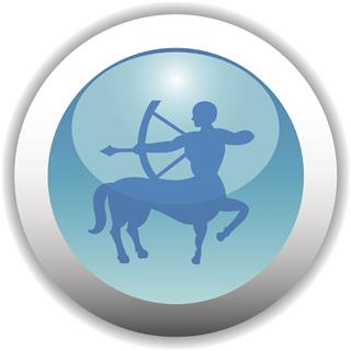 Zodiac Button Icon Sagittarius