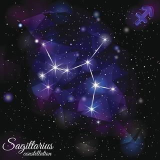 Sagittarius Constellation With Triangular Background