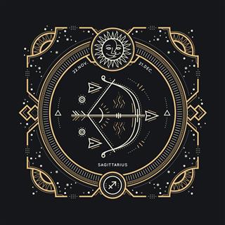 Sagittarius Zodiac Sign Label