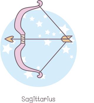 Cute Sagittarius Symbol Cartoon