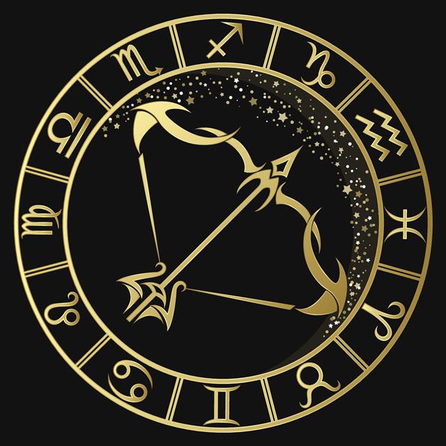 Golden Sagittarius Zodiac Sign