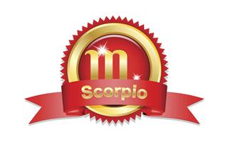 Scorpio Zodiac Sign With Red Ribbon