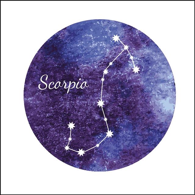 Watercolor Horoscope Sign Scorpio