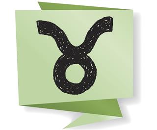 Taurus symbol on paper