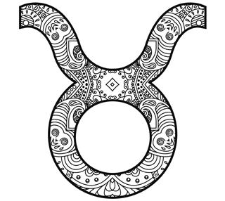 Decorative zodiac sign taurus