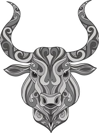 Decorative bull head
