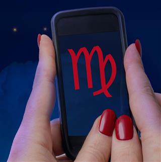 Zodiac virgo sign on mobile