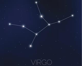 Virgo constellation in night sky