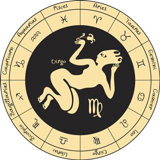Virgo with signs of the zodiac