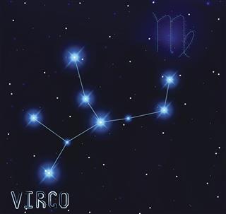Constellation of virgo in sky