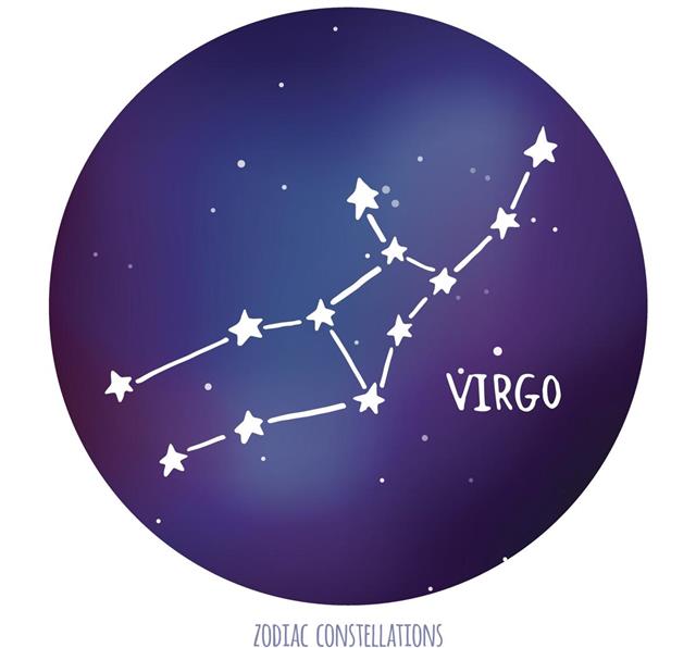 Zodiacal constellation virgo
