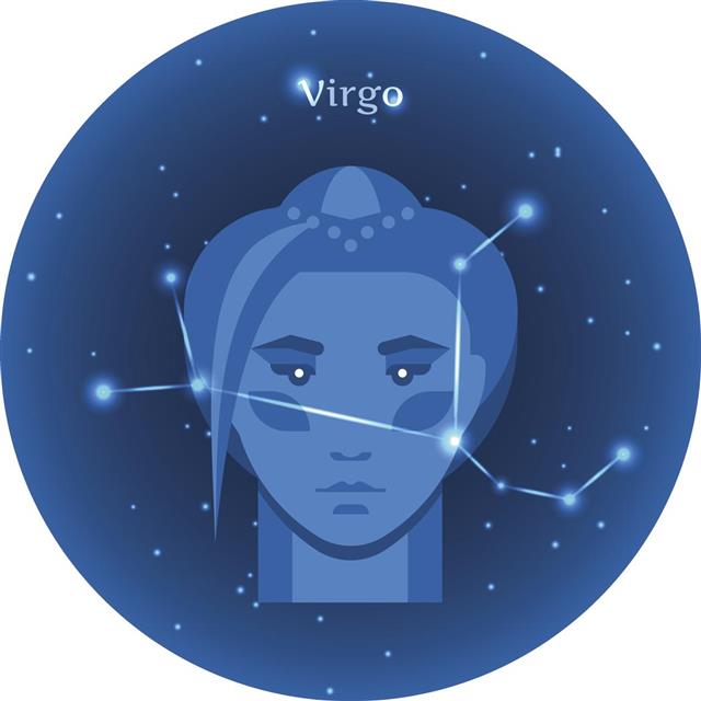 Virgo zodiac symbol and constellation