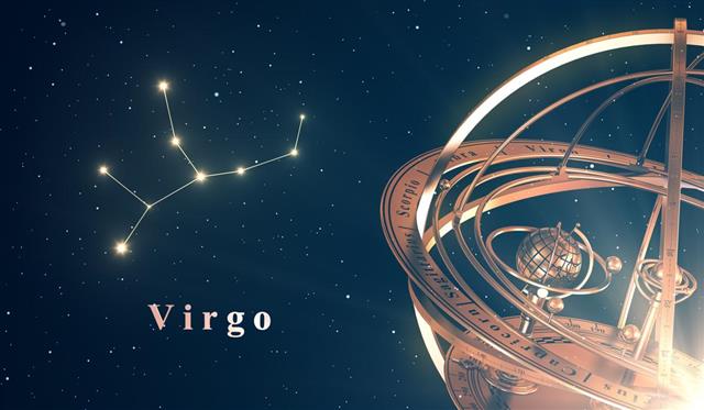 Zodiac Constellation Virgo And Armillary Sphere