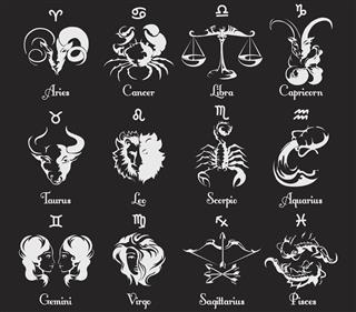 Zodiac symbols and signs