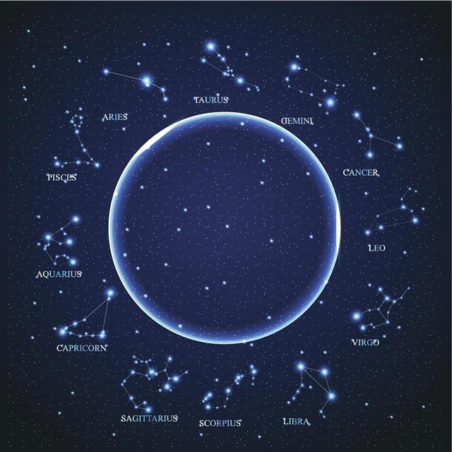 Zodiac constellation in space