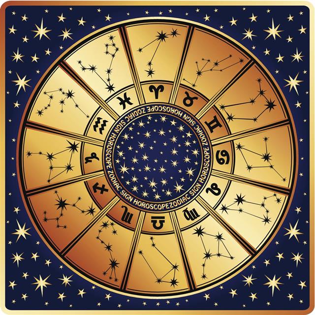 Horoscope circle with zodiac sign