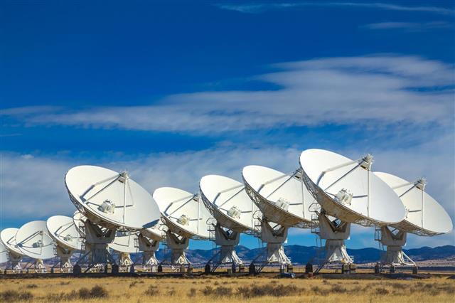 VLA outer space radio telescope array, Socorro, New Mexico