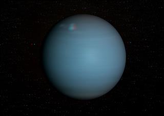 3D solar system series: Uranus with stars in the background