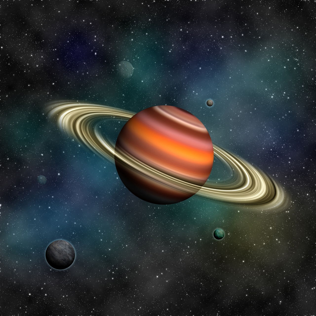 Сатурн цвет планеты красками