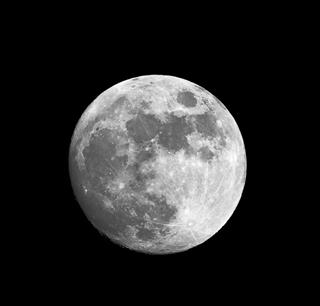Ultra sharp close up of full moon