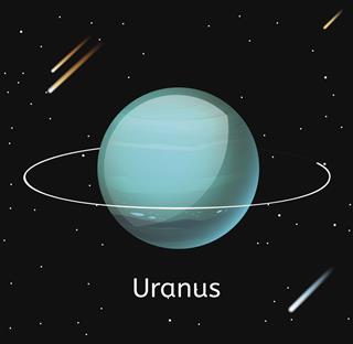 Uranus planet 3d vector illustration