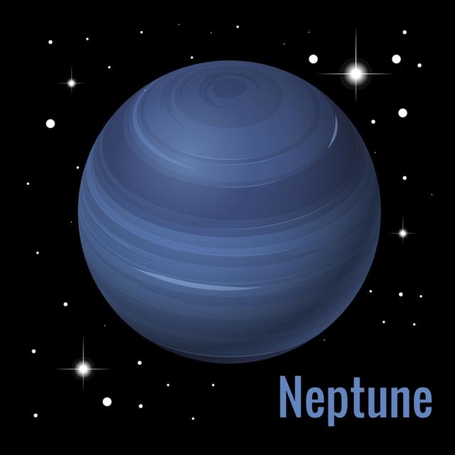 Isometric Neptune planet vector illustration