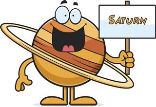 Cartoon Saturn Sign