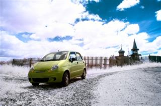 Small Lime Colored Car
