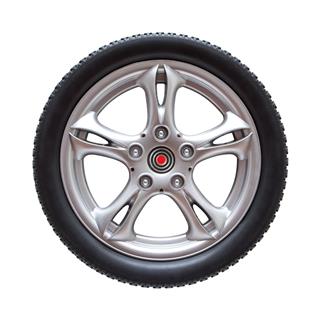 Tire And Wheel On White Background