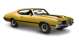 Yellow Oldsmobile 442 Muscle Car
