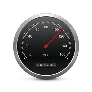 Speedometer Gauge On A White Background