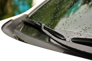 Wipers On Windshield Of Car